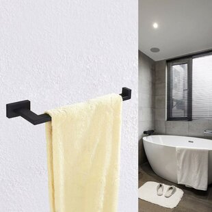 Bathroom Towel Bar Swing 35 cm Shower Clothe Hanger Corner Rail 2 Swivel Rod Arm Kitchen Towel Rack Wall Mount 13.7 Inch 