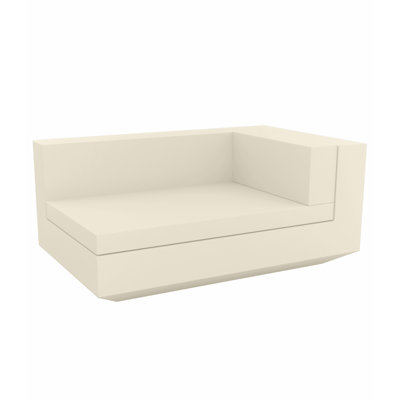 Vela Sectional Left Chaise Lounge with Cushion Vondom Color Ecru