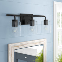 Matte black modern vanity light