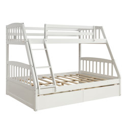 Harriet Bee Anchorage Twin Over Full Bunk Bed with Drawers ...