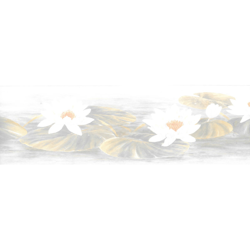 August Grove Dolcie Pond Flowers 15 L X 7 W Wallpaper Border Wayfair