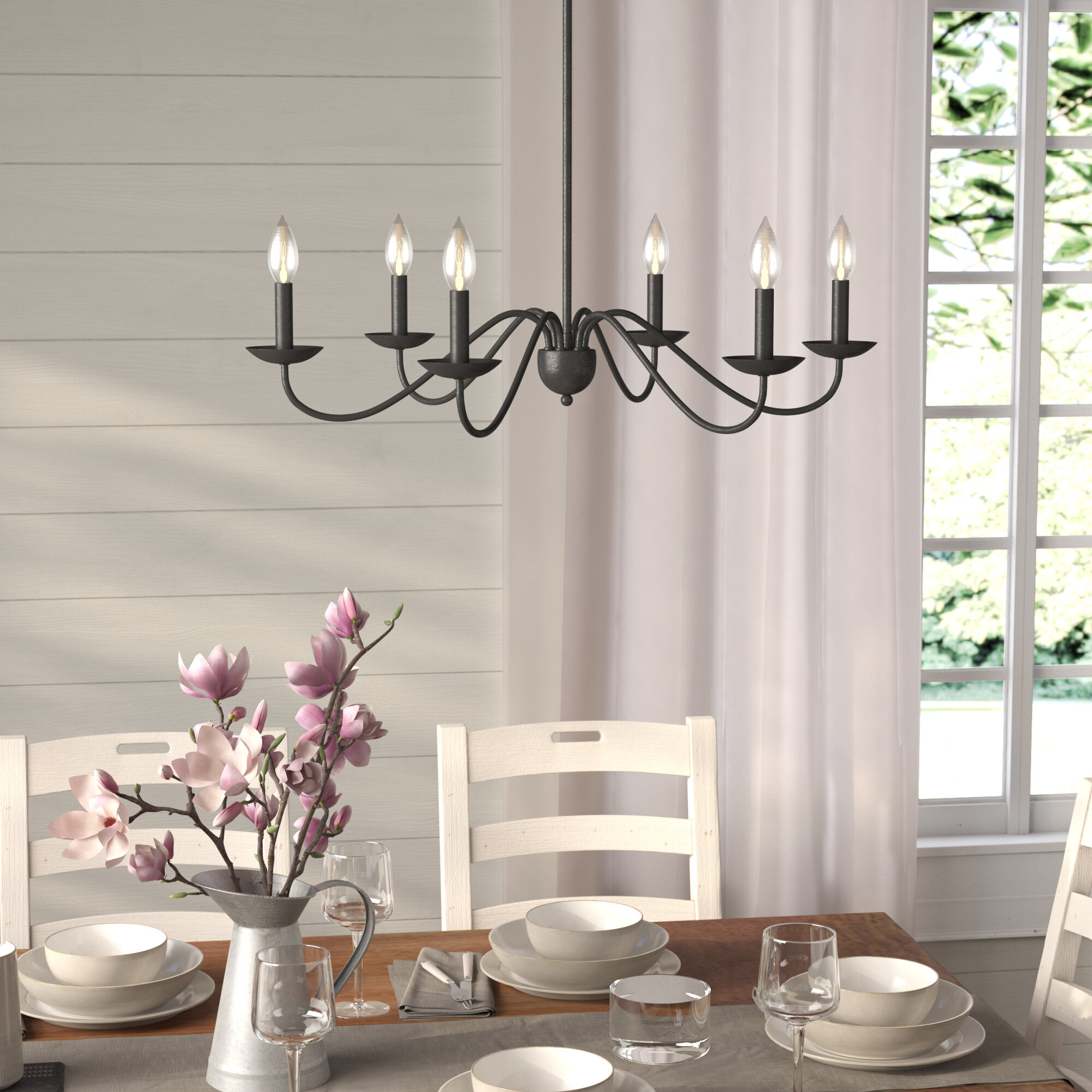 dining room candle chandelier