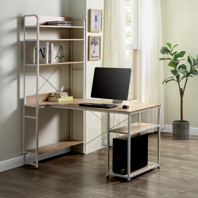 Latifah Desk 17 Stories Color TopFrame NaturalWhite