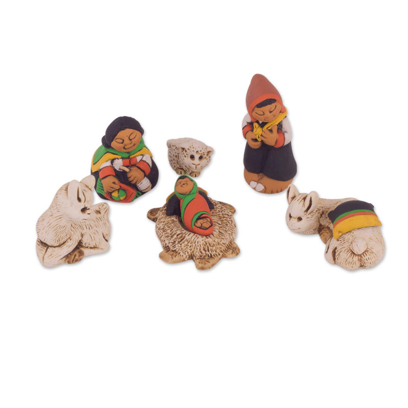 Bloomsbury Market 7 Piece Hope Of The Andes Ceramic Nativity Scene