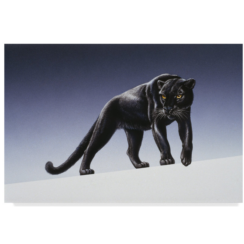 Trademark Art Black Panther Light Acrylic Painting Print On