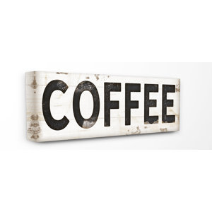 'Coffee Typography Vintage Sign' Wall Art