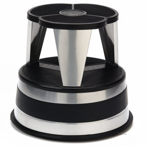 2-Step Steel Step Stool with 300 lb. Load Capacity