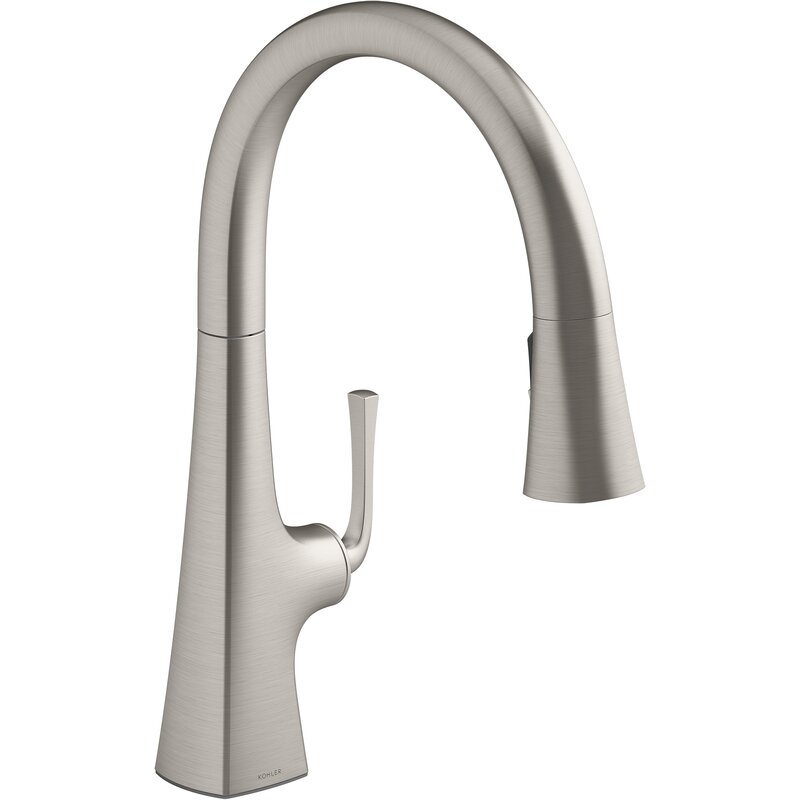 Kohler Graze Pull Down Kitchen Sink Faucet With Three Function