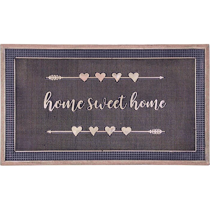 Winston Porter Bellatrix Home Sweet Home Painted Rubber Durable 30