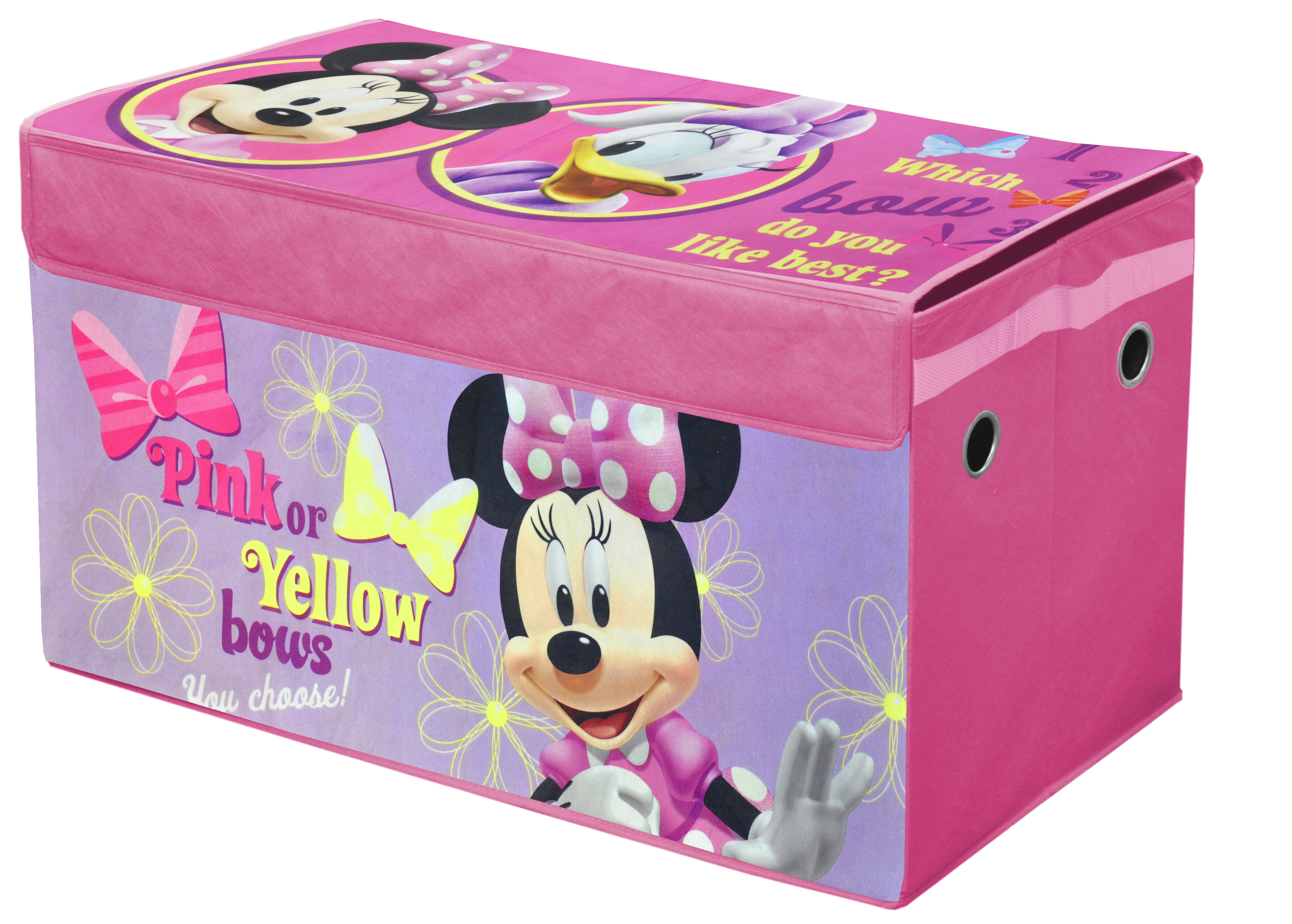 Childrens Bedroom Storage Chest with Bench Lid by HelloHome Disney Mickey Mouse Kids Toy Box