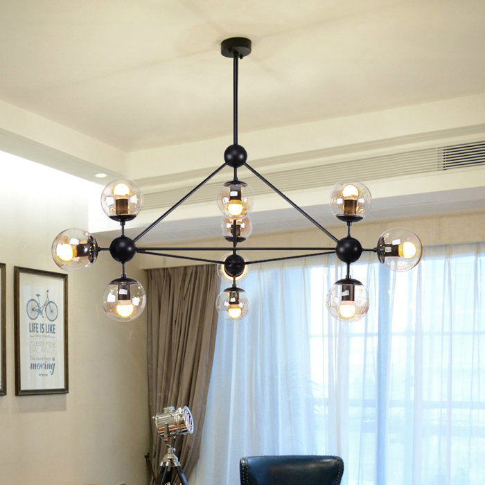 Ivy Bronx Julius 10 Light Sputnik Chandelier Reviews Wayfair Ca Julius 10 Light Sputnik Chandelier