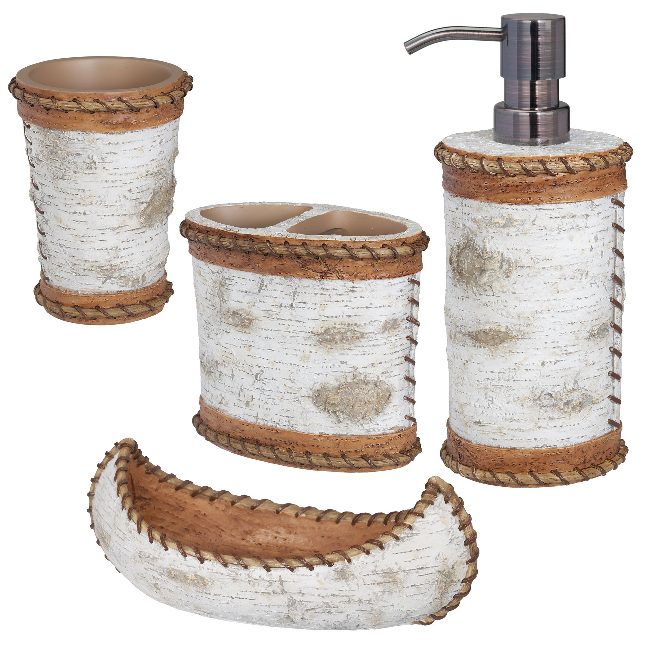 Millwood Pines Destini 4 Piece Bathroom Accessory Set Reviews Destini 4 Piece Bathroom Accessory Set