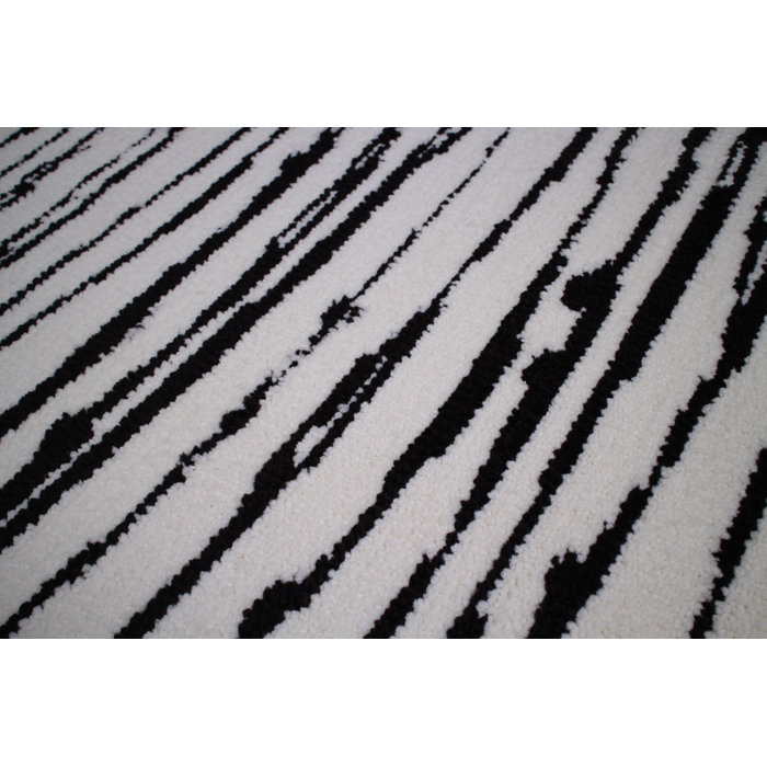 Black White Modern Stripe Memory Foam Bath Rug Black White Modern Stripe Memory Foam Bath Rug