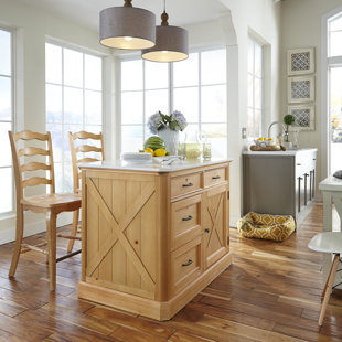 Kitchen Island With 4 Stools Wayfair Country Lodge Kitchen Island Set