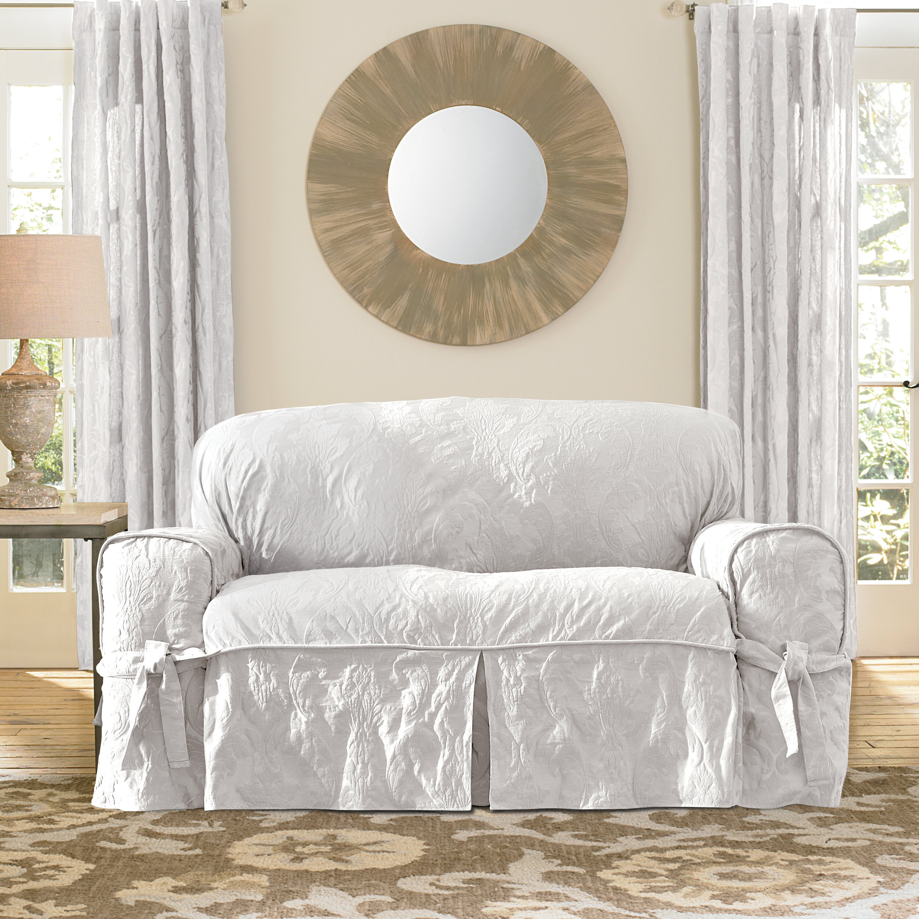 S4Sassy Damask Sofa Cushion Caseative Square Pillow Cover 2Pcs-FL-158D 