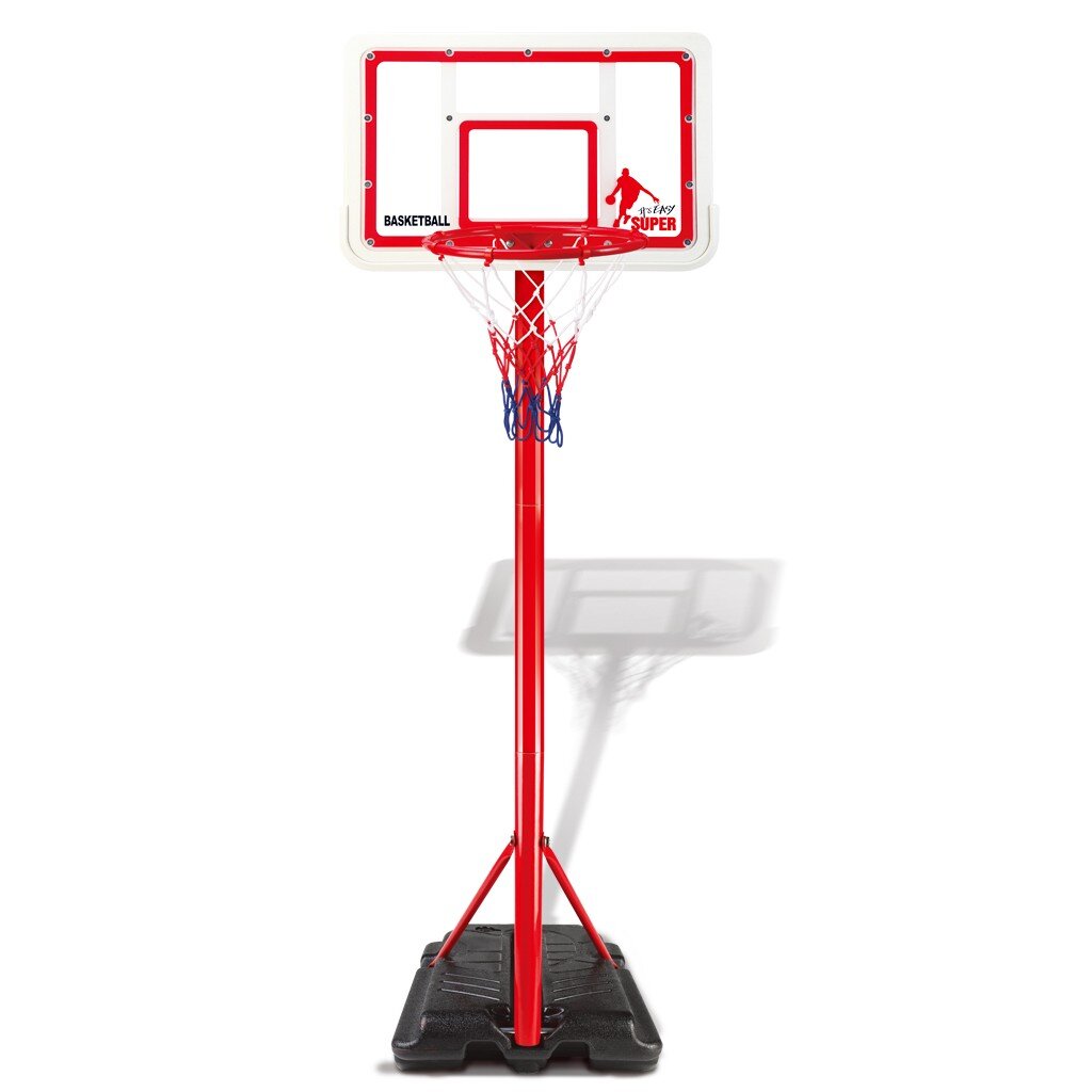 Height-Adjustable Basketball Hoop Backboard System Stand With Pump And Ball 