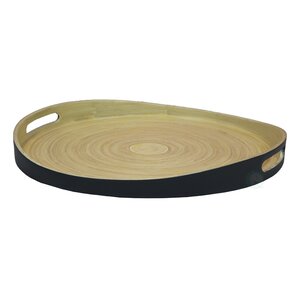 Large Round Bamboo Breakfast Serving Tray