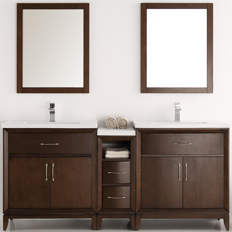 Fresca Cambridge 72" Double Bathroom Vanity Set with ...