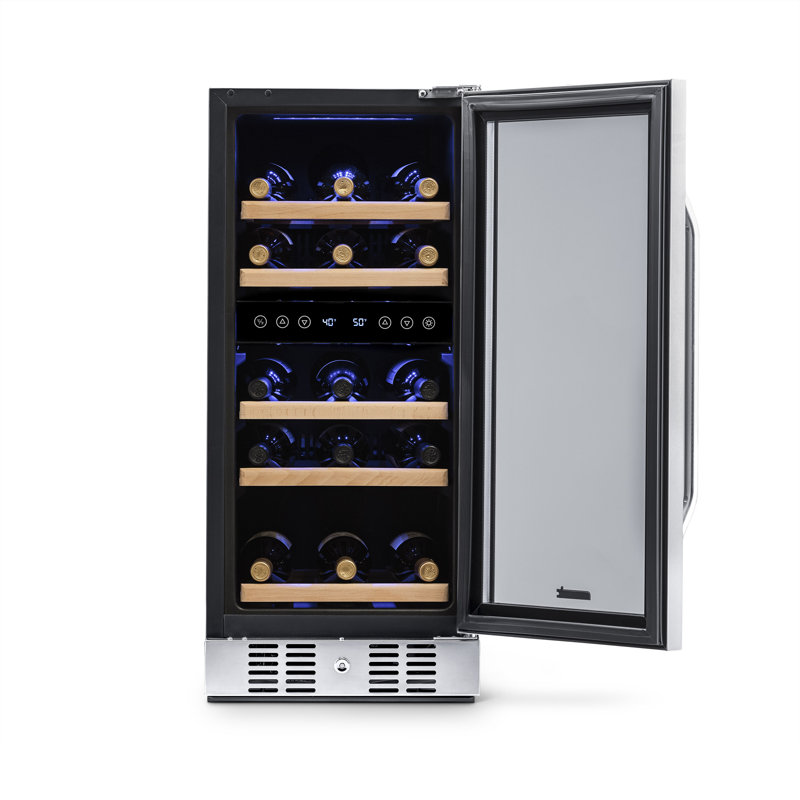 Newair 29 Bottle Dual Zone Freestanding Built In Wine Refrigerator