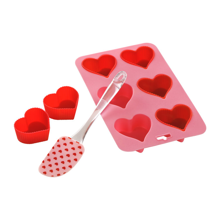 pink silicone baking set