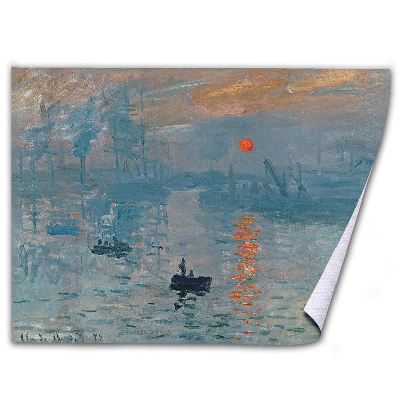 Trademark Art Impression Sunrise By Claude Monet Painting Print