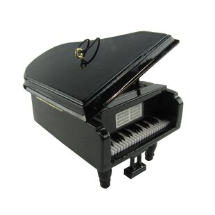 Baby Grand Piano Key Chain Black /& White Enamel on Metal 3D detail Musical Notes