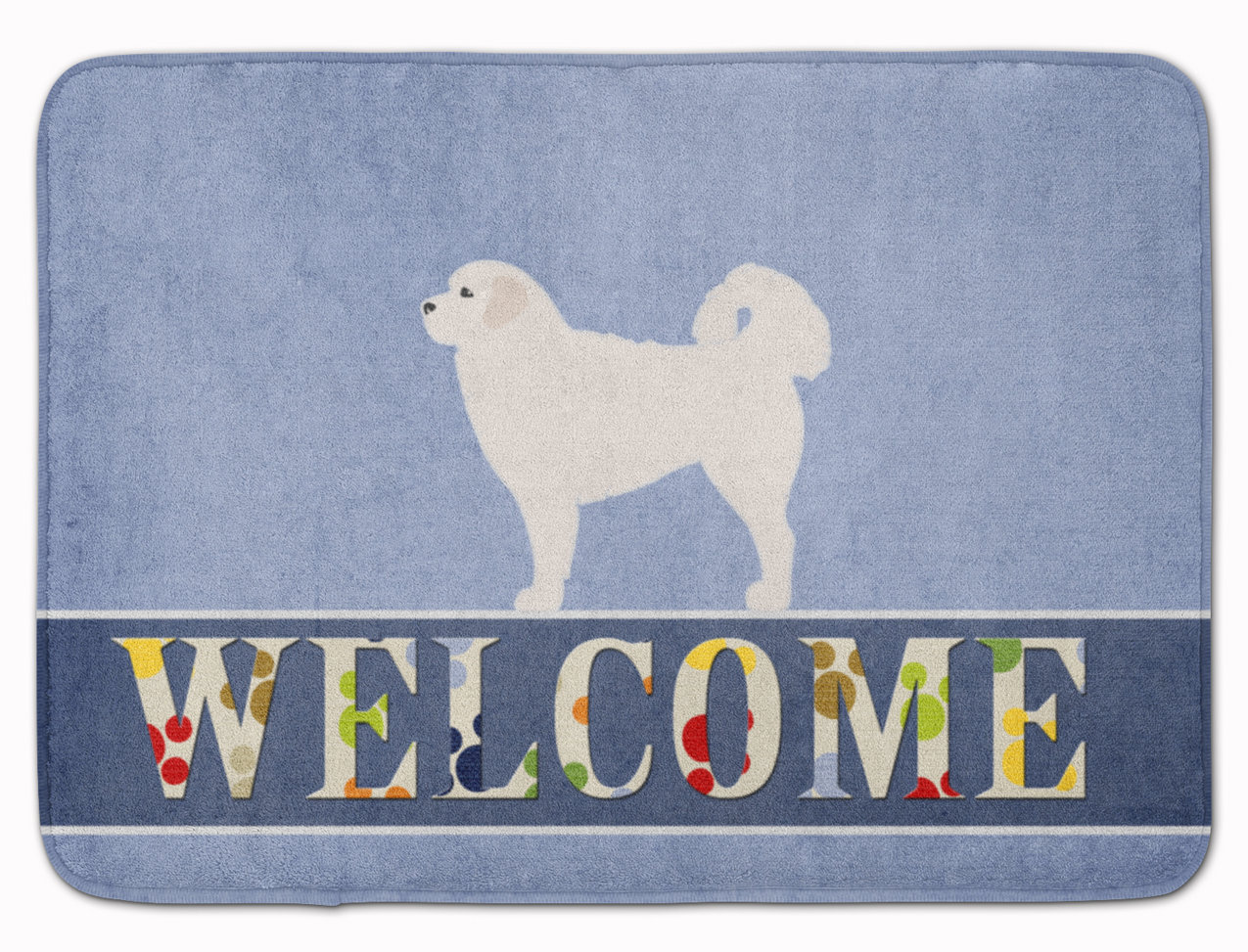 East Urban Home Polish Tatra Sheepdog Welcome Rectangle Microfiber Non Slip Bath Rug Wayfair