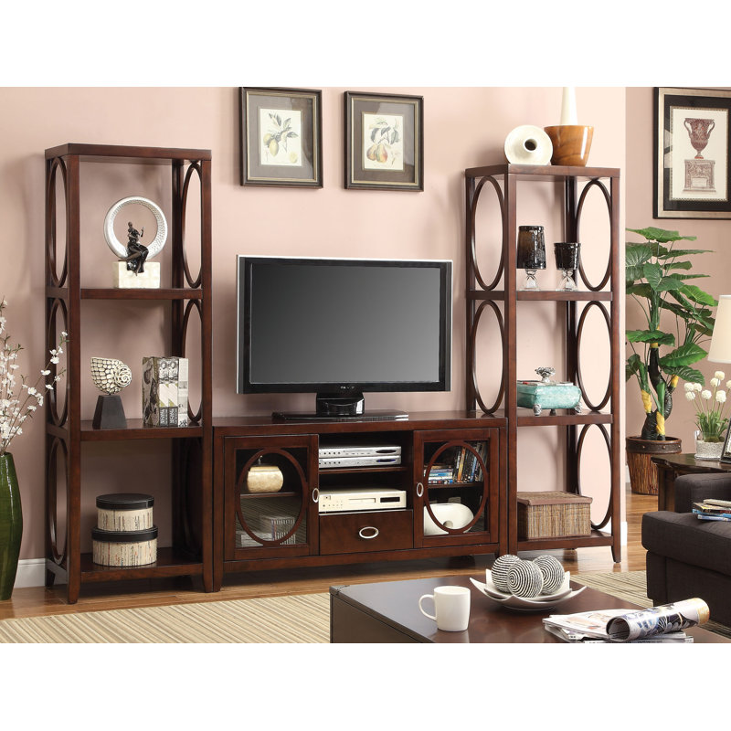 Hokku Designs Solid Wood Tv Stand For Tvs Up To 55 Wayfair A minimalist tv stand with a wood panel that will help keep any room stylish and organized. solid wood tv stand for tvs up to 55