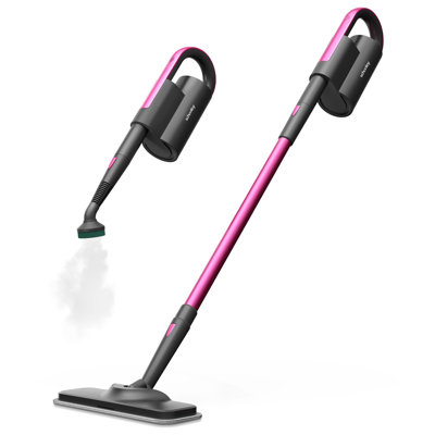 Steam Mop and Detachable Handheld Steamer with 7-in-1 Accessories and Washable Microfiber Pads