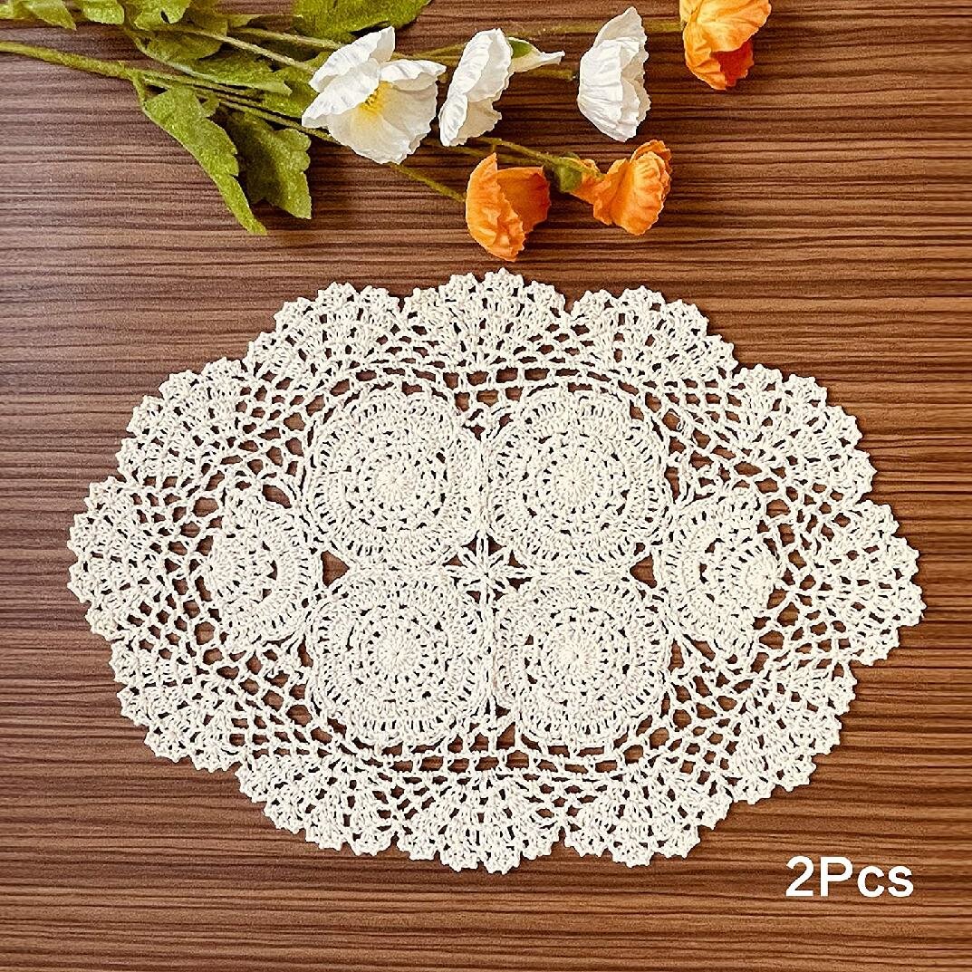 Valentine's day placemats doily with lace Wedding linen