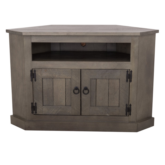 August Grove Dunstable Solid Wood Corner Tv Stand For Tvs Up To 55