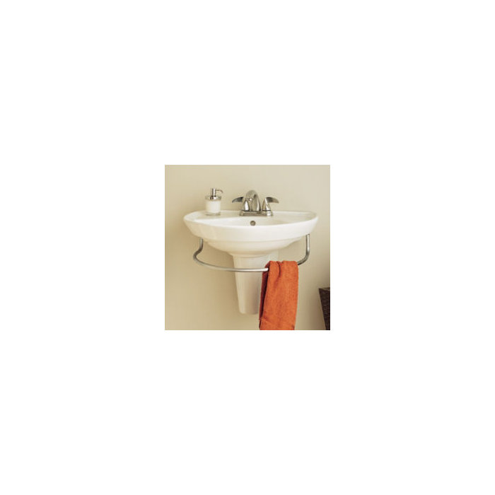 Ravenna Vitreous China 24 Semi Pedestal Bathroom Sink With Overflow