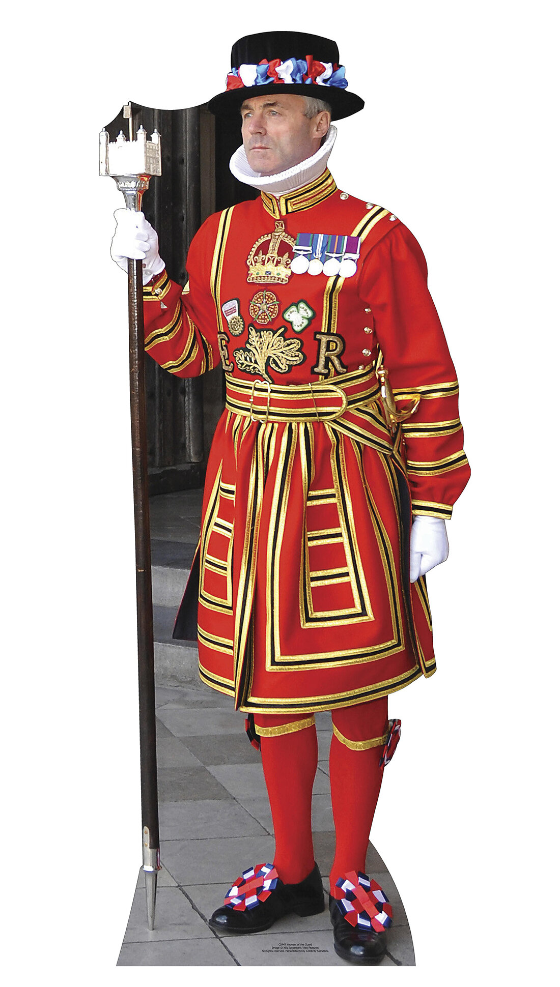 People Life-Size Stand-In Cardboard Cutout Stand-Up Beefeater Star Cutouts 68 x 27