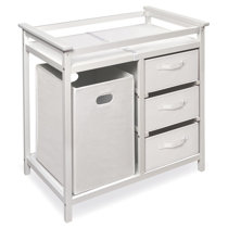 small white changing table