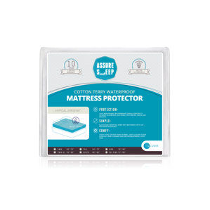 Assure Sleep Terry Hypoallergenic Waterproof Mattress Protector by LaCozee