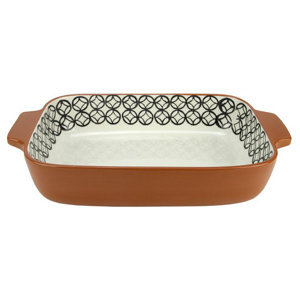 Basic Luxury Diamond Rectangular Terracotta Oven Baking Dish