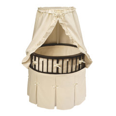 wooden baby bassinet