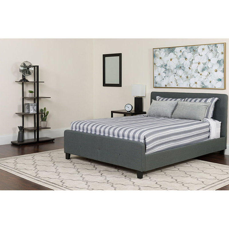 Ebern Designs Clian Tufted Twin Upholstered Platform Bed With Mattress Wayfair
