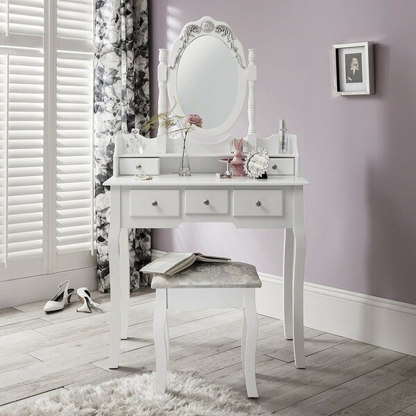 Aditya Dressing Table Set with Mirror