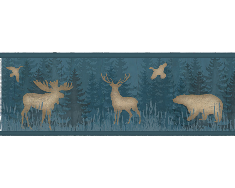 Millwood Pines Ketchum Lawndale 15 X 6 Wildlife Border Wallpaper