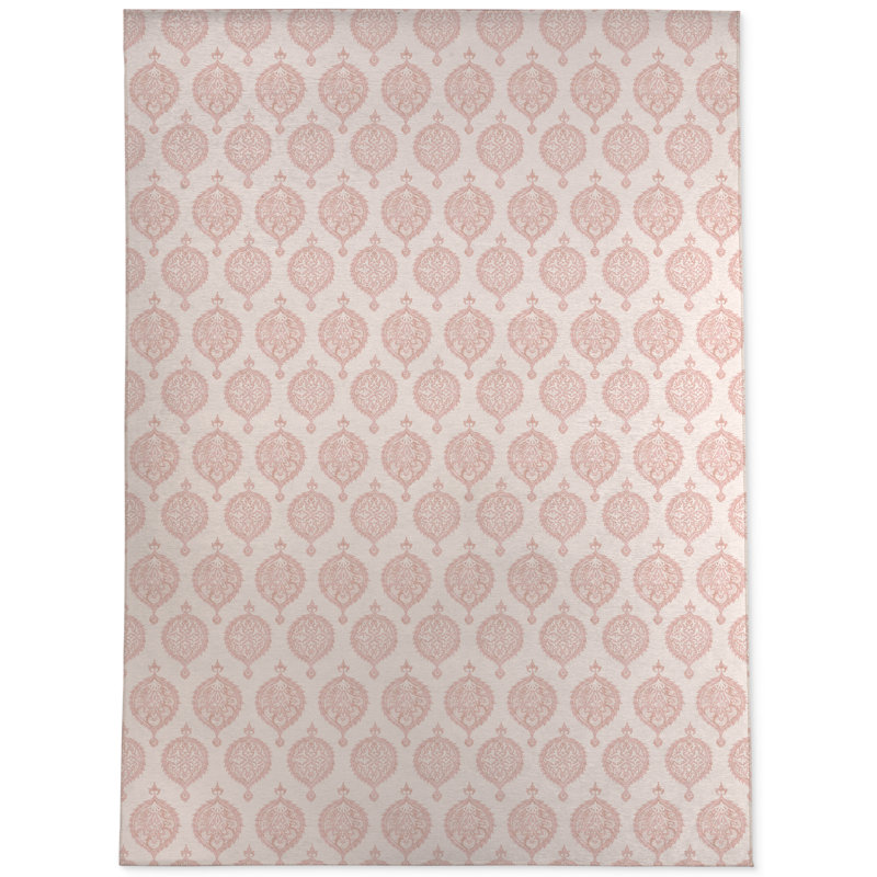 House Of Hampton Langston Power Loom Ivory Light Pink Rug Wayfair