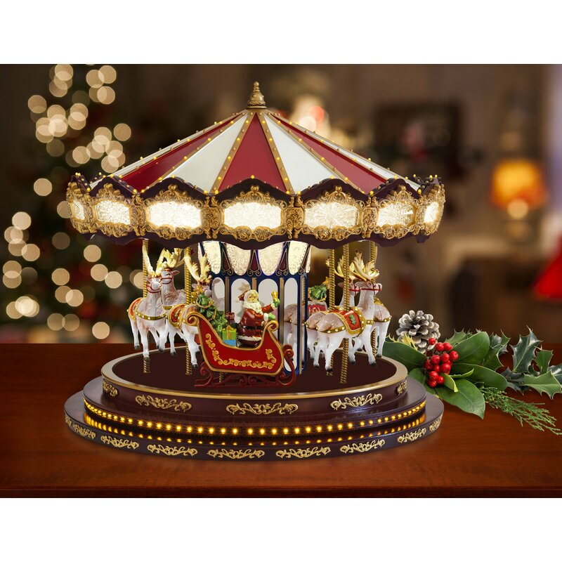 The Holiday Aisle Deluxe Christmas Carousel | Wayfair