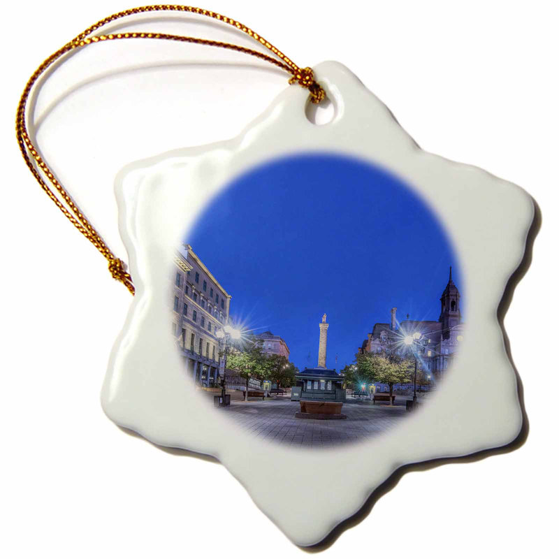 The Holiday Aisle Canada Quebec Montreal Old Montreal At Dawn Snowflake Holiday Shaped Ornament Wayfair