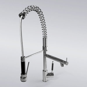Kokols Deck Mount Kitchen Sink Faucet with Pull Out Spray