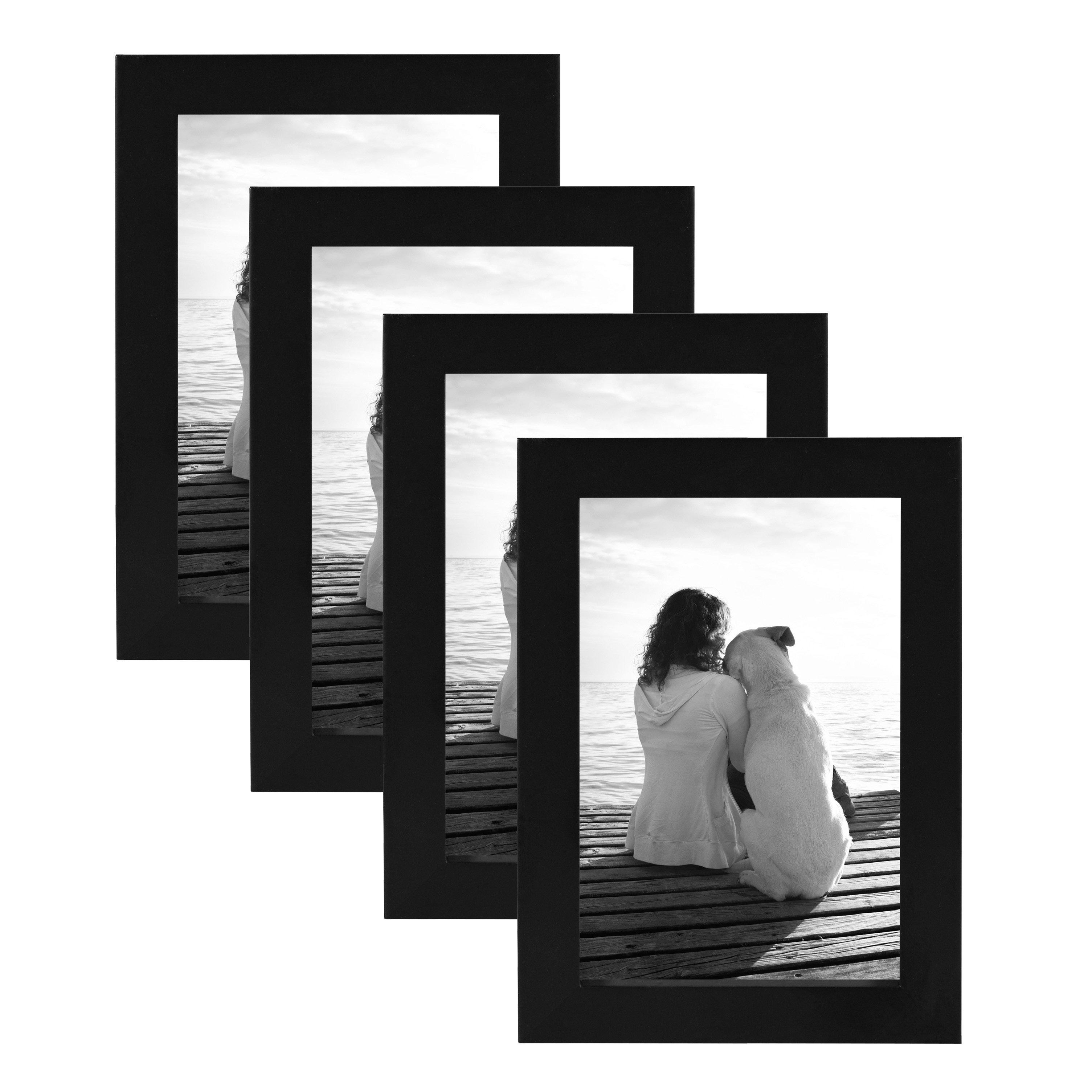 Frames Format Picture Frame Display Favorite Photos Posters Plastic Black 12 Set 6 x 8 Home