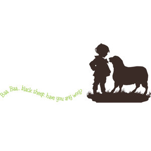 Baa Baa Black Sheep - Boy Wall Decal