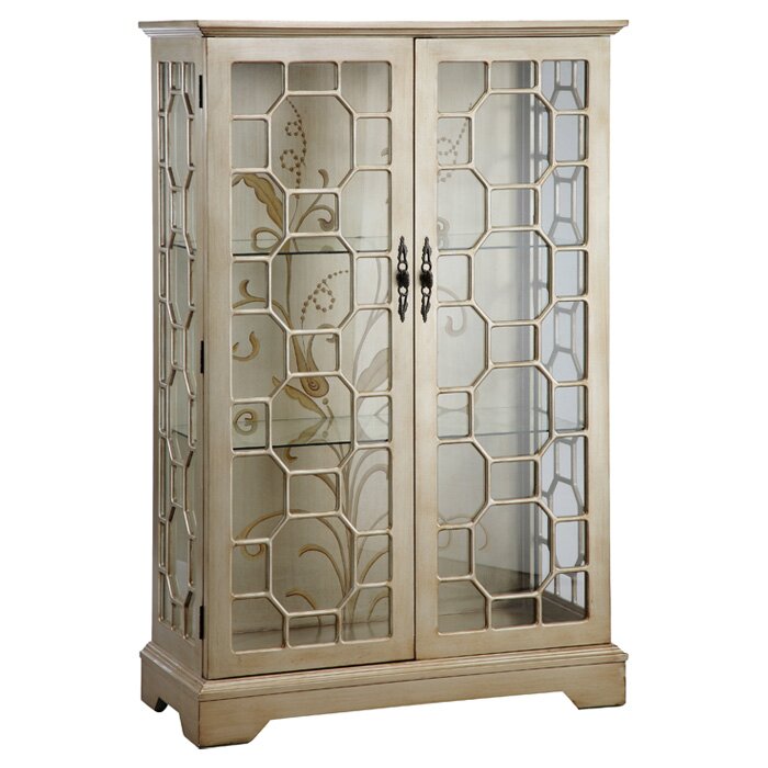 House Of Hampton Luton Lighted Curio Cabinet Reviews Wayfair