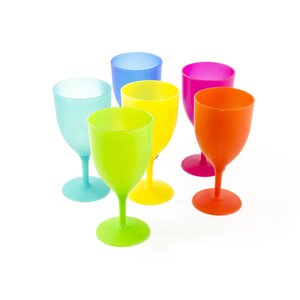 14 oz. Reusable Plastic Picnic Goblets (Set of 4)