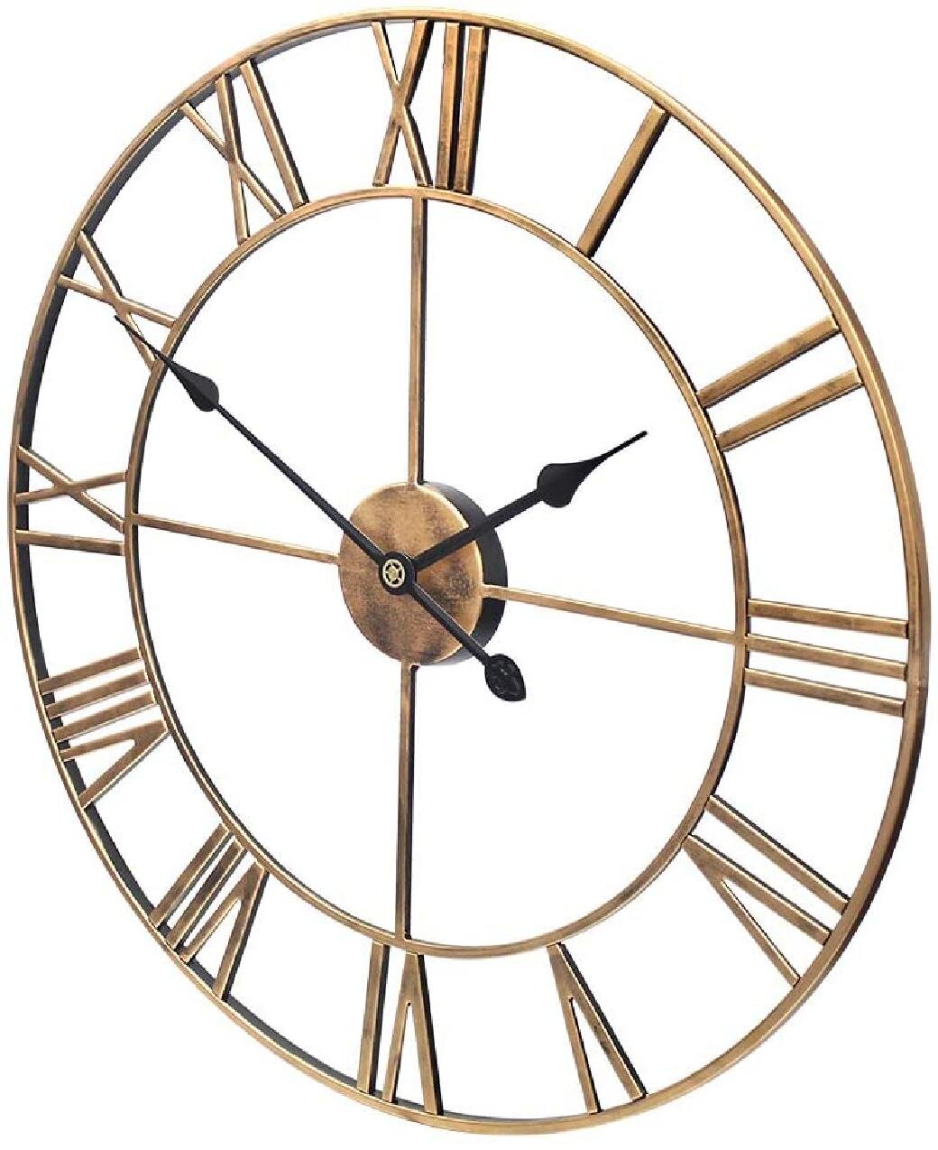 Concrete Wall Clock Copper Accents Handmade Wall Decor Office Clock Industrial Style Chic Loft Home Decor Wood Clock Kitchen Clock