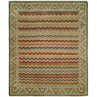 Gracie Oaks Minerville Hand Knotted Wool Brown Rug Wayfair